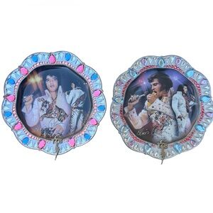 Jewel of Vegas Commemorative Elvis Plates, Set of 2 Bradford Exchange
